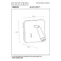 wall luminaire OREGON LED square IP20, black, white 