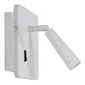 Lucide LED Wandleuchte OREGON, 1x4W, 3000K, Mit USB-Ladepunkt, weiß