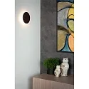 Lucide wall luminaire GLIMPSE LED round IP20, brown 