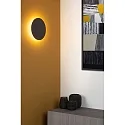 Lucide wall luminaire GLIMPSE LED round IP20, brown 