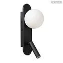 Lucide wall luminaire KELLY swivelling, rotatable G9 IP20, opal, black 