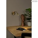 Lucide wall luminaire JOLIJN with flex arm IP20, brass 