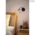 Lucide wall luminaire JOLIJN with flex arm IP20, black 
