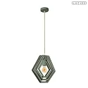Lucide pendant luminaire MAURO E27 IP20, green dimmable
