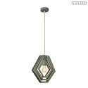 Lucide pendant luminaire MAURO E27 IP20, green dimmable