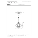 Lucide pendant luminaire MAURO adjustable, with lamp socket E27 IP20, taupe