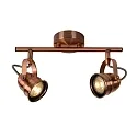 spot CIGAL LED 2 flames, square GU10 IP20, copper 