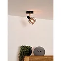 Lucide spot NILA square E14 IP20, smoky colour, black