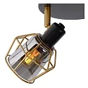 Lucide spot NILA 2 flames, square E14 IP20, smoky colour, black