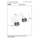 Lucide spot MAREN 2 flames, round E14 IP20, black