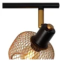 Lucide spot MAREN 4 flames, square E14 IP20, gold matt, brass, black