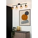 Lucide spot MAREN 4 flames, square E14 IP20, gold matt, brass, black