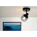 Lucide spot BJORN round E14 IP20, smoky colour, black