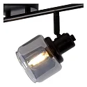 Lucide spot BJORN 4 flames, round E14 IP20, smoky colour, black