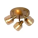 Deckenstrahler BJORN, Ø 38 cm, 3xE14, Gold matt, messing