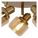 Lucide Deckenstrahler BJORN, Ø 38 cm, 3xE14, Gold matt, messing