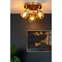 Lucide Deckenstrahler BJORN, Ø 38 cm, 3xE14, Gold matt, messing