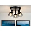 Lucide Deckenstrahler BJORN, Ø 38 cm, 3xE14, schwarz