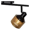 Lucide spot RAFA 4 flames, square E14 IP20, gold matt, brass, black