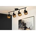 Lucide spot RAFA 4 flames, square E14 IP20, gold matt, brass, black