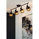 Lucide spot RAFA 4 flames, square E14 IP20, gold matt, brass, black