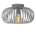 Lucide ceiling luminaire MANUELA round E27 IP20, grey