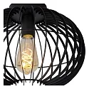 Lucide ceiling luminaire REDA round E27 IP20, black