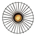 Lucide ceiling luminaire REDA round E27 IP20, black