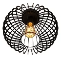 Lucide ceiling luminaire REDA round E27 IP20, black