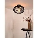 Lucide ceiling luminaire REDA round E27 IP20, black