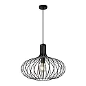 pendant luminaire MANUELA round E27 IP20, black