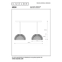 Lucide pendant luminaire MESH 2 flames, round E27 IP20, black 