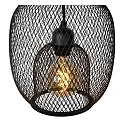 pendant luminaire JERREL oval E27 IP20, black