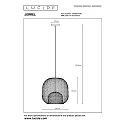 pendant luminaire JERREL oval E27 IP20, black