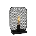 table lamp MESH 3 flames, oval E27 IP20, black 