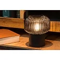Lucide table lamp JANY round E14 IP20, smoky colour, black 