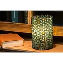 table lamp EXTRAVAGANZA MARBELOUS cylindrical E14 IP20, green 