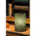 table lamp EXTRAVAGANZA MARBELOUS cylindrical E14 IP20, green 