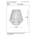 Lucide Tischleuchte REDA, 1xE27, schwarz