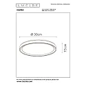 Lucide LED Deckenleuchte NURIA, Ø 30 cm, 1x18W, 2700K, dimmbar, schwarz