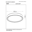 Lucide ceiling luminaire NURIA LED round IP20, white dimmable