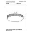 Lucide LED Deckenleuchte MALIN, Ø 39 cm, 1x24W, 2700K, dimmbar, Gold matt, messing
