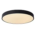 ceiling luminaire UNAR LED round IP20, opal, black dimmable