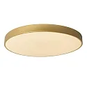 ceiling luminaire UNAR LED round IP20, gold matt, brass, opal dimmable