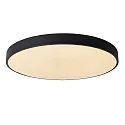 ceiling luminaire UNAR LED round IP20, opal, black dimmable