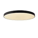 ceiling luminaire UNAR LED round IP20, opal, black dimmable
