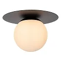 Lucide ceiling luminaire TRICIA round E27 IP20, opal, black