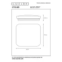 Lucide ceiling luminaire OTIS LED square IP20, opal 