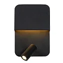 Lucide LED Wandleuchte BOXER, 1x10W, 3000K, Mit USB-Ladepunkt, schwarz