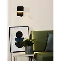 Lucide LED Wandleuchte BOXER, 1x10W, 3000K, Mit USB-Ladepunkt, schwarz